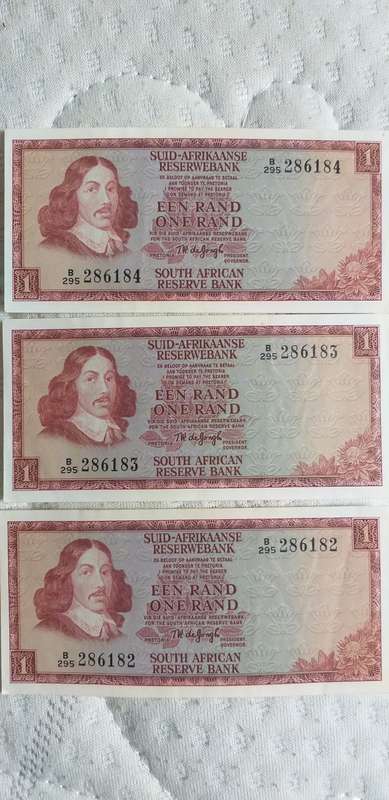15xDe Jongh R1 notes x5 B- Series most in sequence