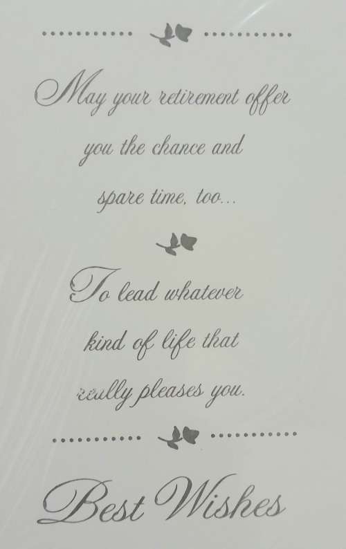 Greeting Card Best Wishes as You Retire