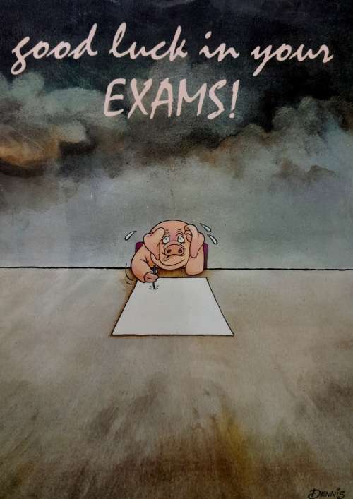 Greeting Card Good Luck in Your Exams