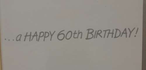 Greeting Card Happy 60th Birthday