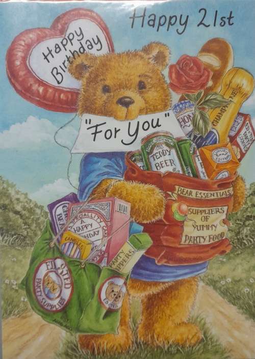 Greeting Card Happy 21st Birthday