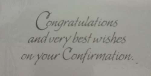 Greeting Card As you are confirmed
