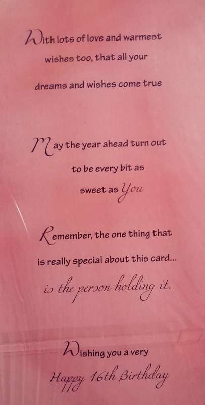 Greeting Card Sweet 16 Birthday