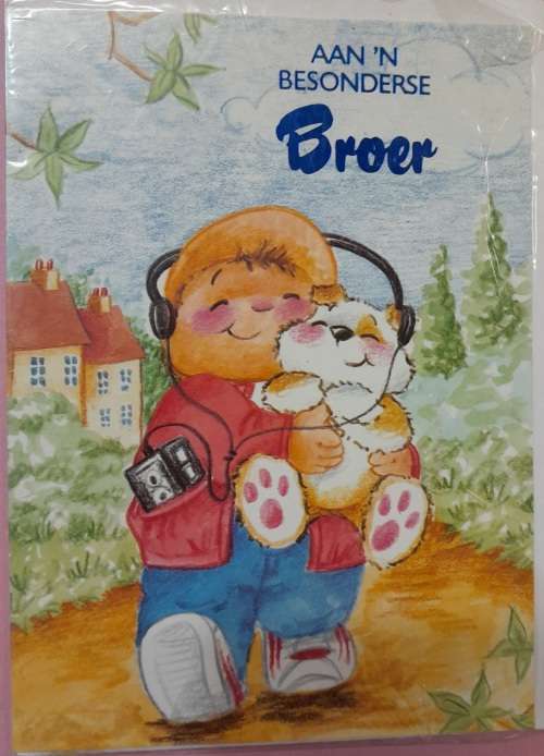 Greeting card Veels Geluk Broer