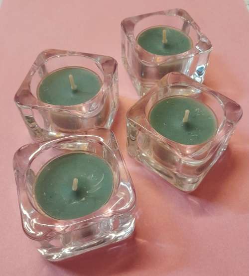 Glass Tealight candle holders set of 4