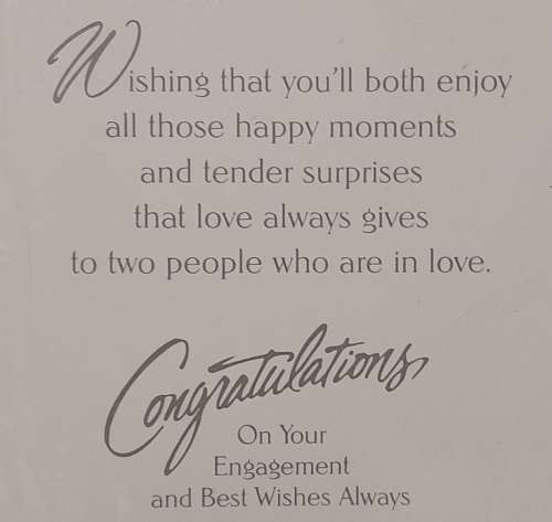 Greeting Card Congrats on Your Engagement