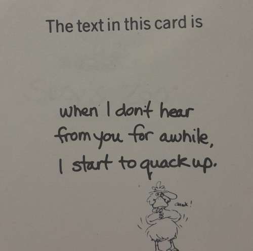 Greeting Card Quack up when I dont hear from You