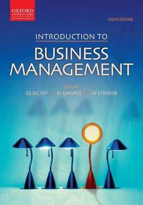 Introduction to Business Management by G.S Du Toit