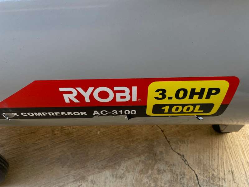 Ryobi - 100 Litre Belt Drive Compressor - 3HP