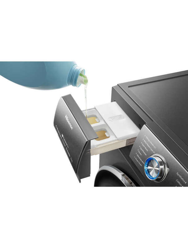 Hisense 12Kg Front Loader Washing Machine with Inverter - Titanium Grey