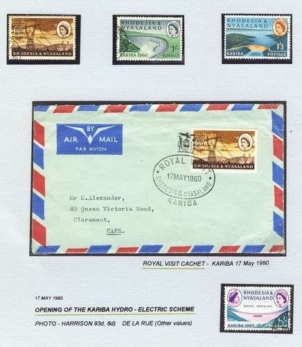 ROYAL OPENING OF KARIBA - ROYAL KARIBA CACHET !!!!!!! - 17 MAY 1960