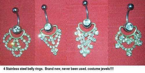 Belly rings, stainless steel