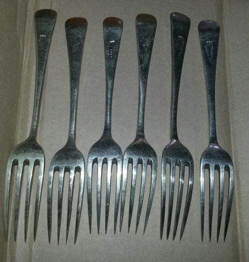 6 Silver Plated Forks