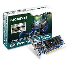 GIGABYTE nVidia GeForce 210 - 512MB DDR2, 64-Bit , display adapter , graphics card -  R499