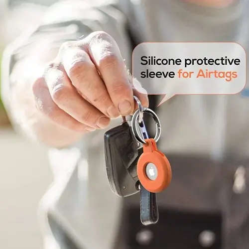 AirTag Protective Silicone Case [Black]