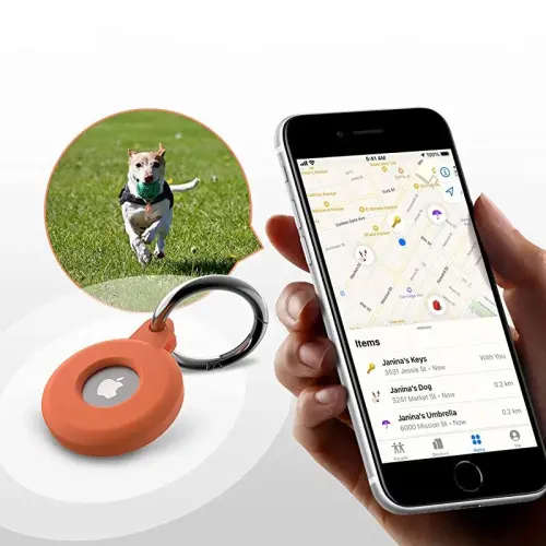 AirTag Protective Silicone Case [Black]