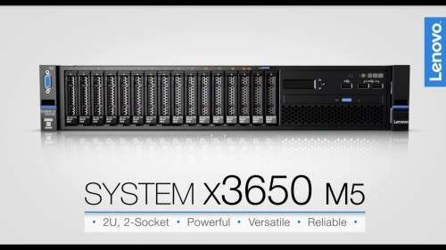 BOXED LENOVO SYSTEM X3650 M5 SERVER INTEL XEON E5 24 CPU THREADS, 1.8TB SAS HDD, 64GB DDR4 RAM