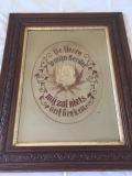 Large Hand Embroided Psalm with Carved Wooden Frame (65cm x 52cm)