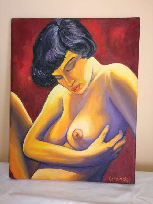 PATRICK CORDINGLEY 2 X NUDE OIL PAINTINGS