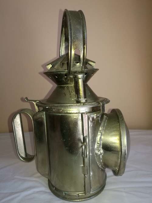 VINTAGE 3 WAY RAILWAY LANTERN BRONZED