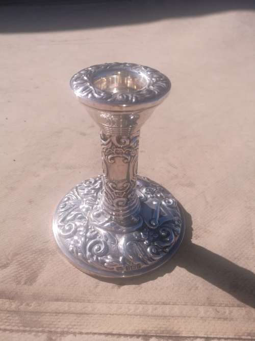 SILVER ZOOMORPHIC BIRMINGHAM HALLMARKED STERLING SILVER CANDLESTICK B&CO.