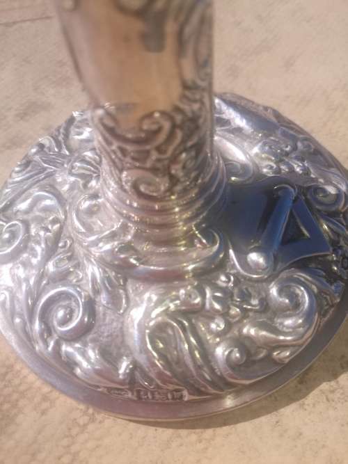 SILVER ZOOMORPHIC BIRMINGHAM HALLMARKED STERLING SILVER CANDLESTICK B&CO.