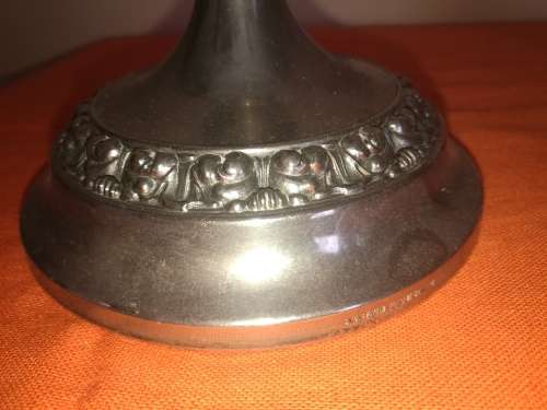 3 X ELEGANT SILVER PLATED CANDLE HOLDERS