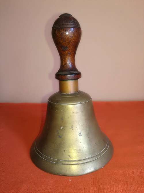 OLD BRASS SCHOOL BELL