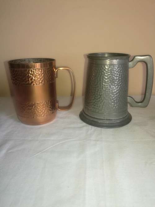 2 X STUNNING VINTAGE BEER TANKARDS