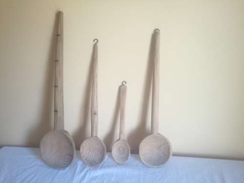 4 X ASSORTED ORNAMENTAL WOODEN SPOONS