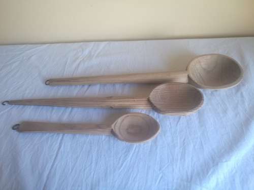 4 X ASSORTED ORNAMENTAL WOODEN SPOONS