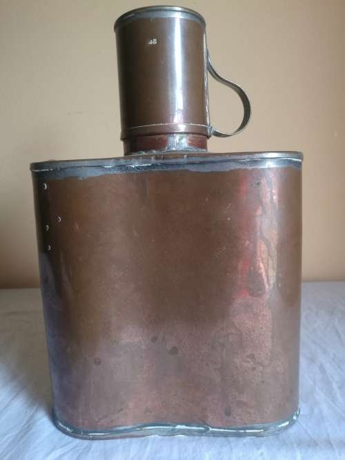 2 X VERY UNUSUAL COPPER FLASKS WITH CUPS