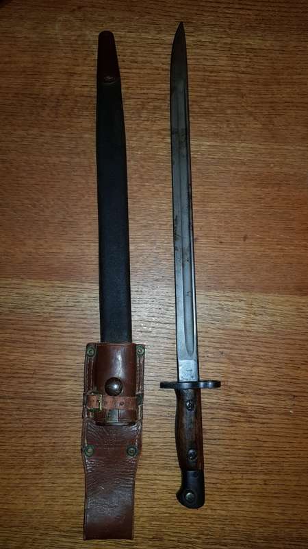 BRITISH 1907 BAYONET USED BY SOUTH AFRICA IN WW2