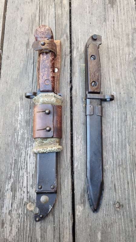 A DUO - NORTH KOREAN AND ROMANIAN AK47 BAYONET