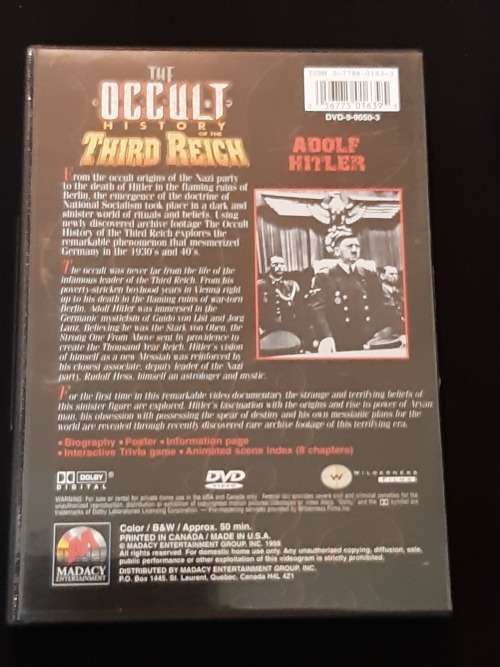 THE OCCULT HISTORY OF THE THIRD REICH.3 DVD BOX SET.