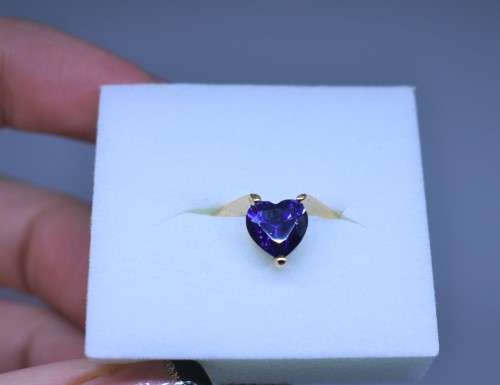 *LATE ENTRY*RARE14k solid gold heart shape AAA Tanzanite ring 2.64cts
