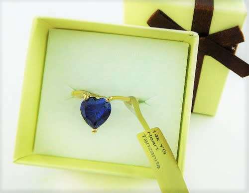 *LATE ENTRY*RARE14k solid gold heart shape AAA Tanzanite ring 2.64cts