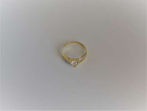 WOW*heart shaped AQUAMARINE diamond ring