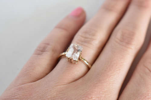 *LATE ENTRY* STUNNING Morganite and diamond Gold ring