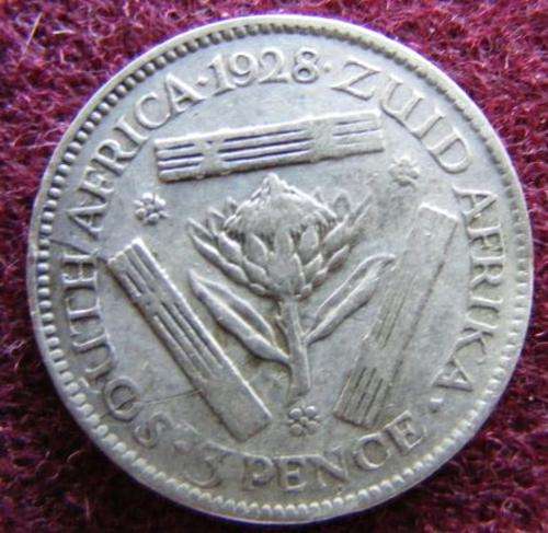 1928 SA   UNION  80 % SILVER   TICKEY.  SEE SCAN FOR GRADE