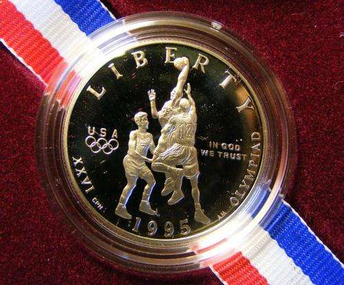 USA ATLANTA 1995 PROOF OLYMPIC MEDAL + CERTIFICATE----  A BEAUTY.