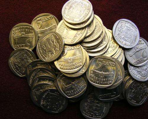 50 1994 MANDELA INAGURATION R5 COINS A/ UNC