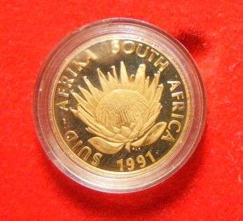 1991  PROOF NURSING   [PROTEA]  1/10 OZ  KRUGERRAND. .  ENCAPSULATED,