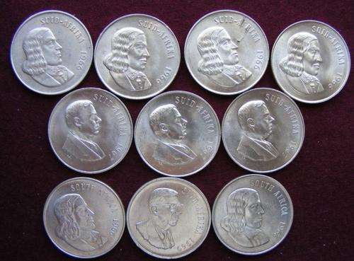 ten R1 80% SILVER COINS