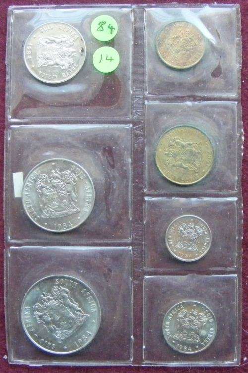 RSA 1984 UNC SET WITH 80%  silver R1