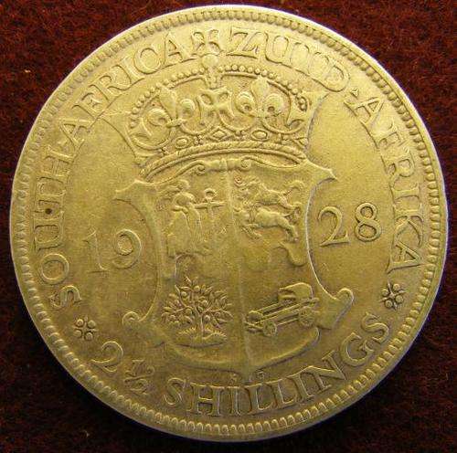 1928 SA UNION HALFCROWN. VERY SCARSE IN ANY GRADE.
