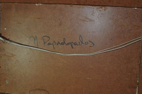 OIL ON BOARD INSCRIBED ON BACK M. PAPADOPOULOS  (1PC)
