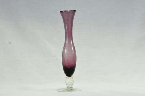 Purple Cut Glass Grape Pattern Vase (1pc)