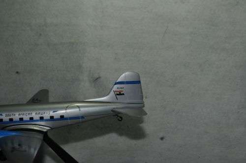SOUTH AFRICAN AIRWAYS KLAPPERKOP ZS-BXF PLASTIC MODEL PLANE, OLD SOUTH AFRICAN COLOURS