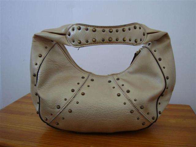NINE WEST female hang bag withh cooper beads around the trim-OFFER WELCOME~!